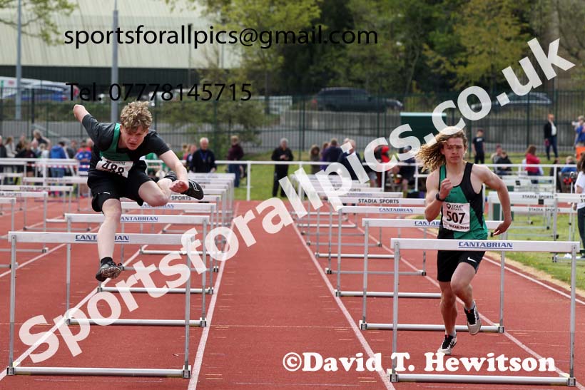 Hurdles, 2021 NECAA Middlesbrough Open Meting, Sunday, May 9th. Photo: David T. Hewitson/Sports for All Pics